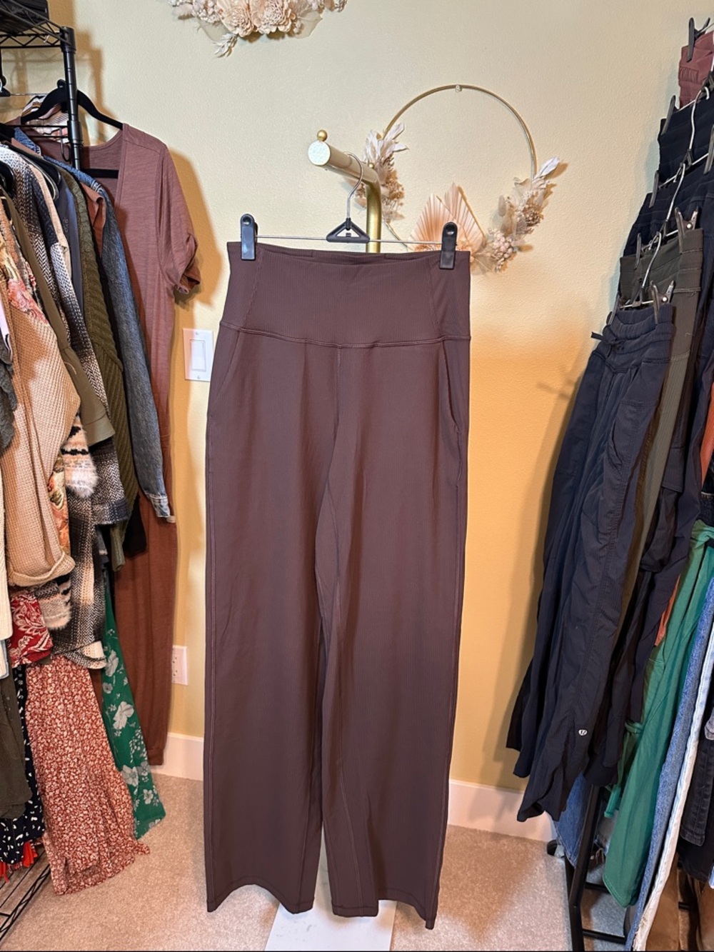 Lululemon Align Ribbed High-Rise Wide-Leg Pant *Tall - Espresso - Picture 2 of 6